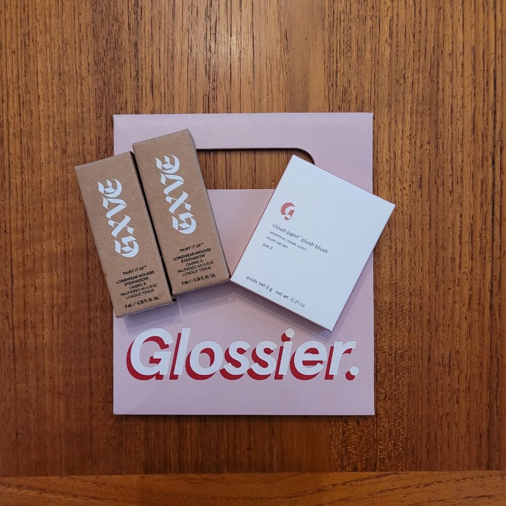 NEW Lot of beauty products! Glossier Blush, Eye Shadows, Sephora! Free Shipping!